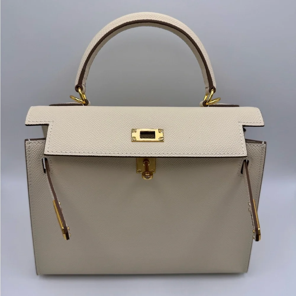 The Kinsley 25 - Vanilla Cream - Top Handle Satchel Bag